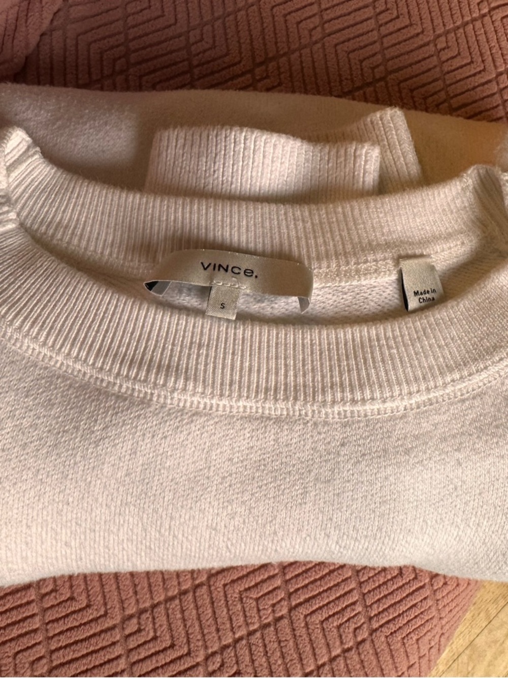 VINCE Cream/White Crewneck Sweater